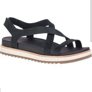 Merrell Nubuck Leather Platform Sandals